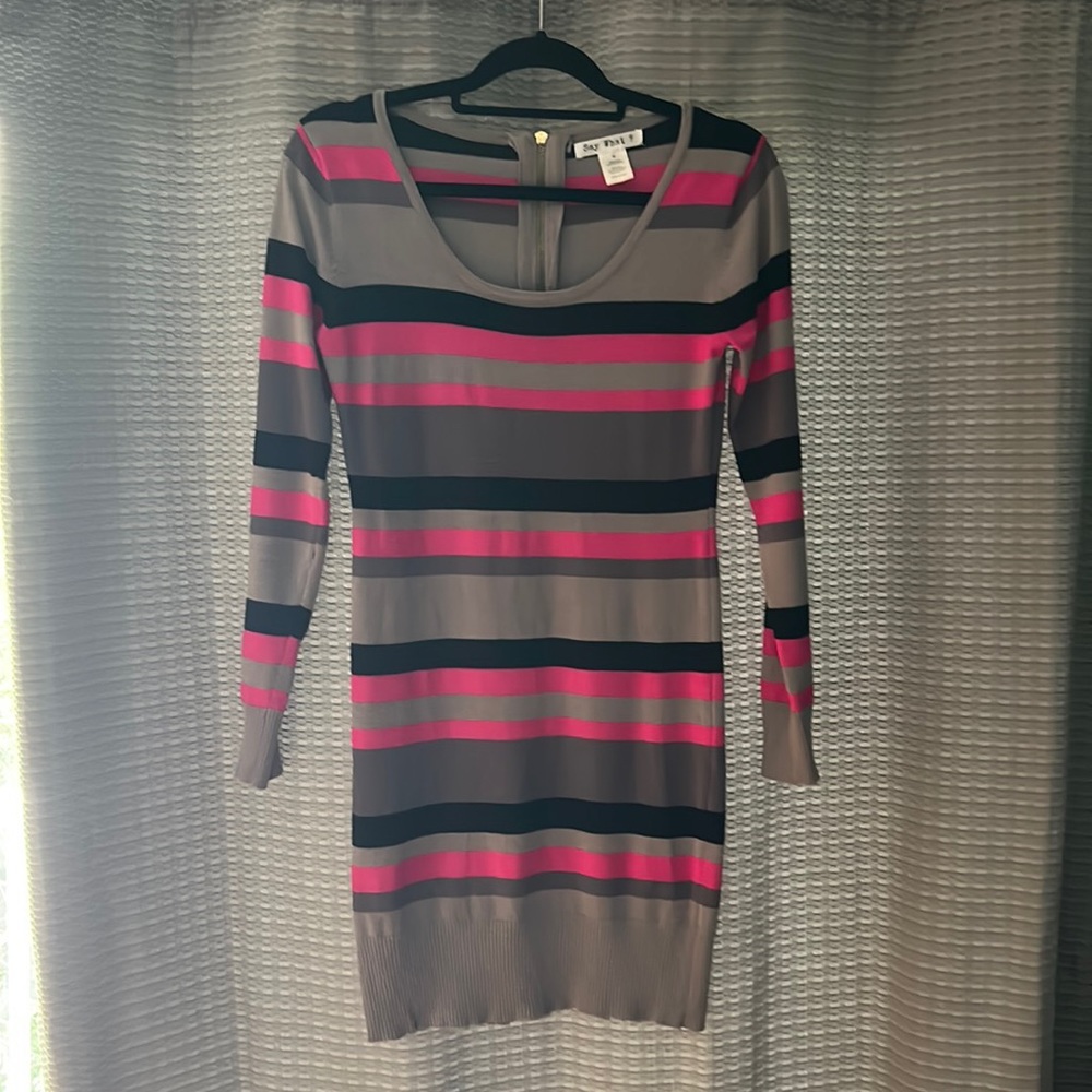Say What? Striped Tunic Sweater